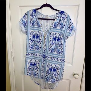 Blue and white sundress